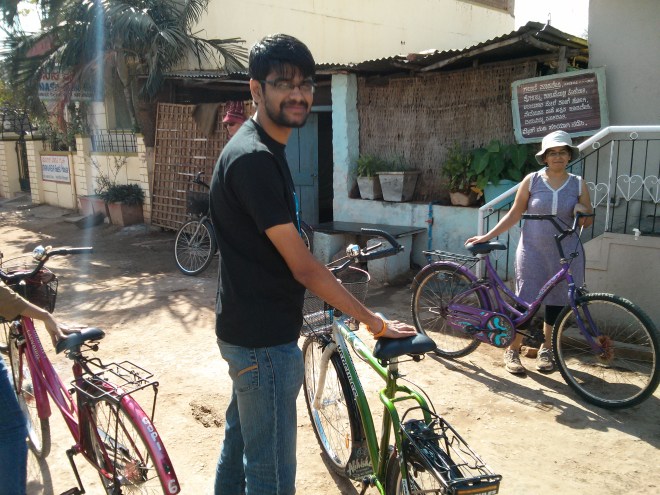 Krace and Zainab with their cycles