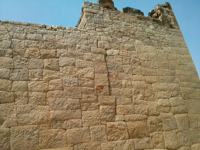 Stone wall up close