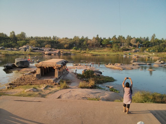Ferry across Tungabadra river